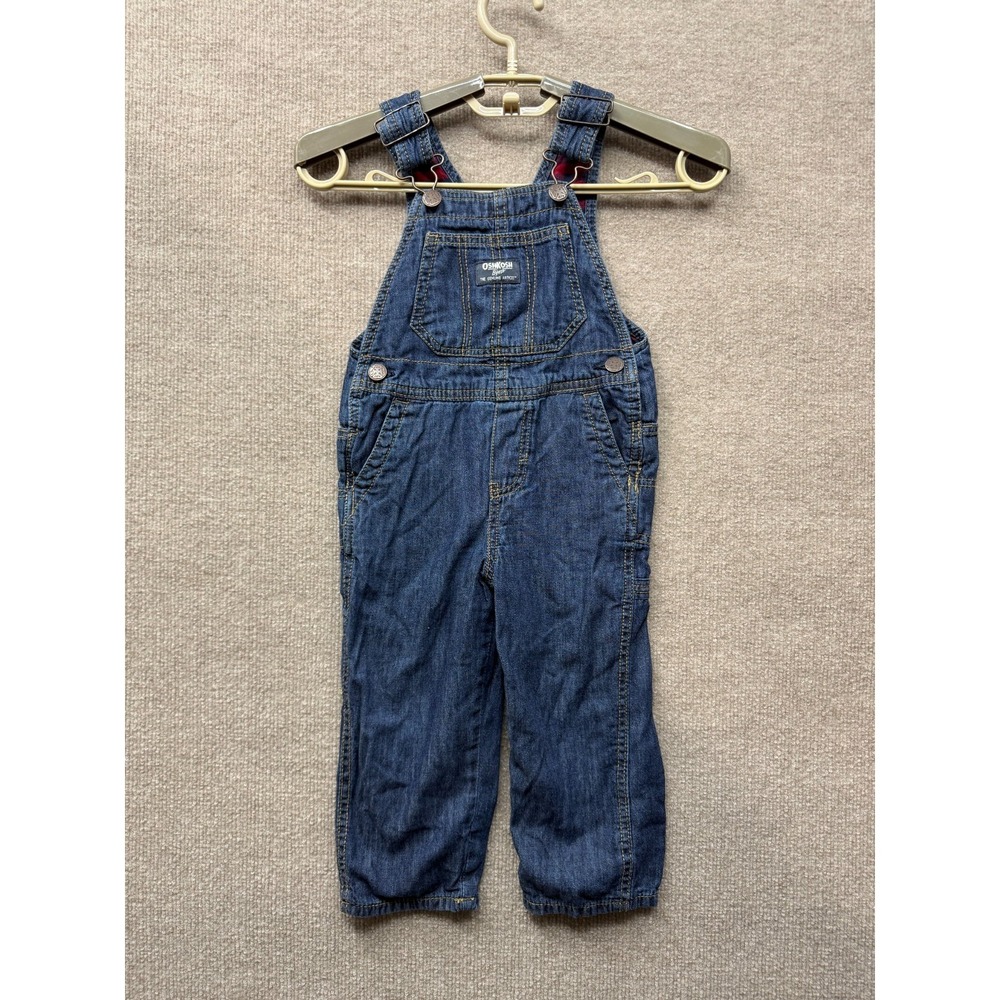 OshKosh Bgosh Overalls Toddler 2T Blue Denim‎ Classic Bib